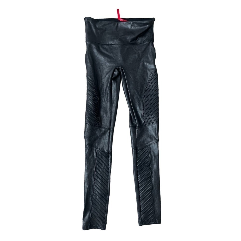 Spanx Faux Leather Moto Legging - Black - Small